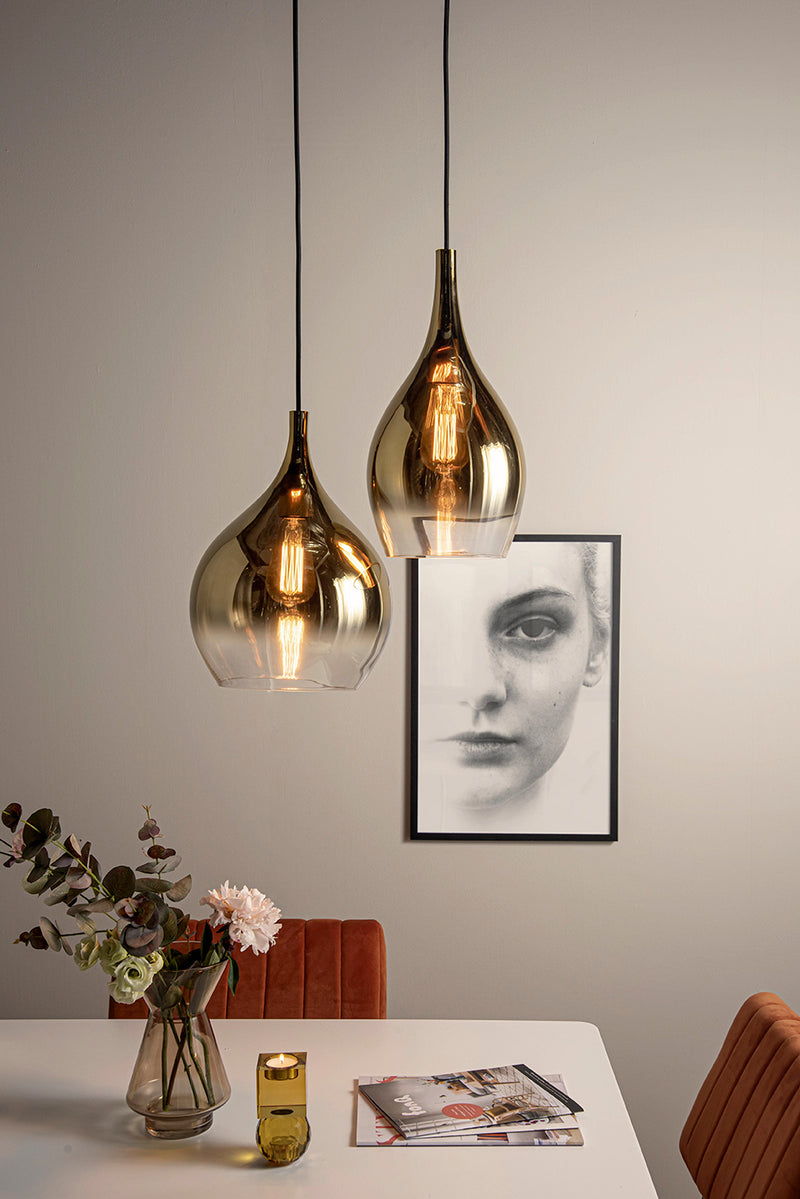 Pendant Lamp Drup Large gold shadow - Majorr