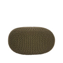 LABEL51 Poef Knitted - Army green - Katoen - L - Majorr