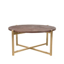 LABEL51 Salontafel Dox - Goud - Mangohout - Goud Onderstel - Majorr