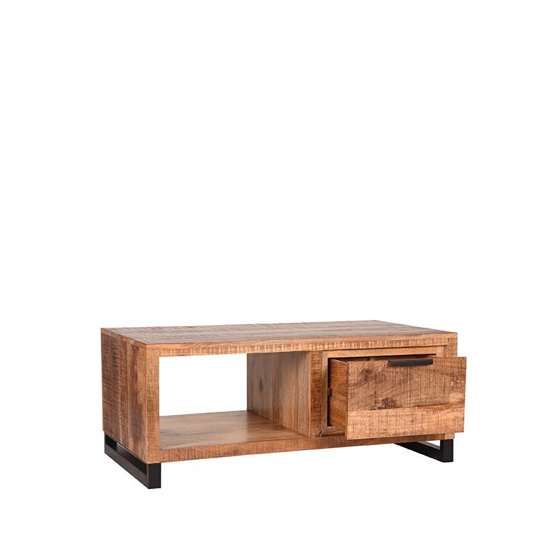 LABEL51 Salontafel Glasgow - Rough - Mangohout - 110x60 cm - Majorr