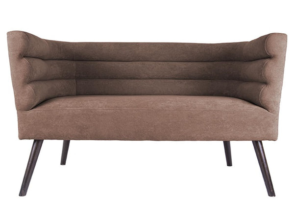 Sofa Explicit suede look chocolate brown - Majorr