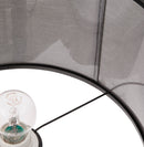 Grijze, in de hoogte regelbare tafellamp 'LIVING MINI' - Majorr