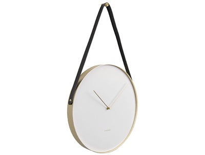 Wall clock Belt metal white - Majorr