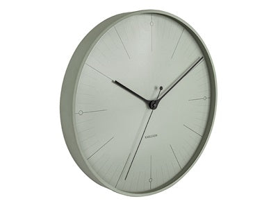 Wall clock Index metal grayed jade - Majorr