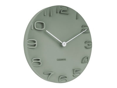 Wall clock On The Edge jungle green, chrome hands - Majorr