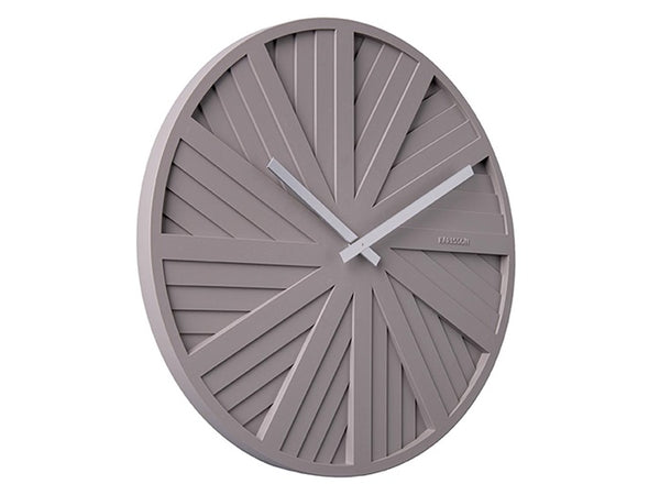 Wall clock Slides warm grey,Design Chantal Drenthe - Majorr